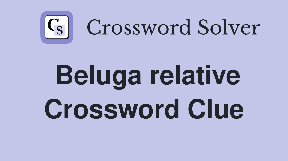 Beluga relative Crossword Clue