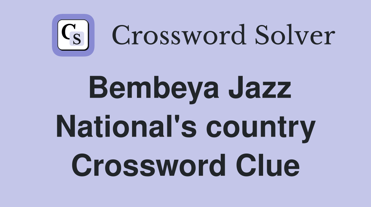 Bembeya Jazz National's country Crossword Clue