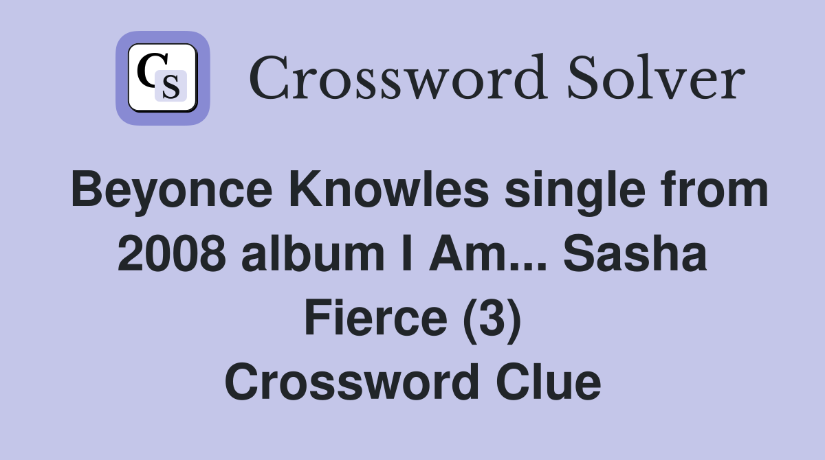 Beyonce Knowles single from 2008 album I Am Sasha Fierce (3