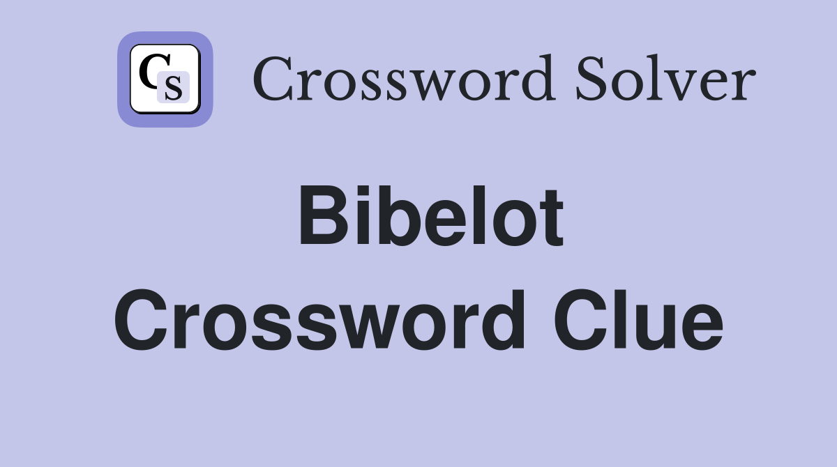Bibelot Crossword Clue