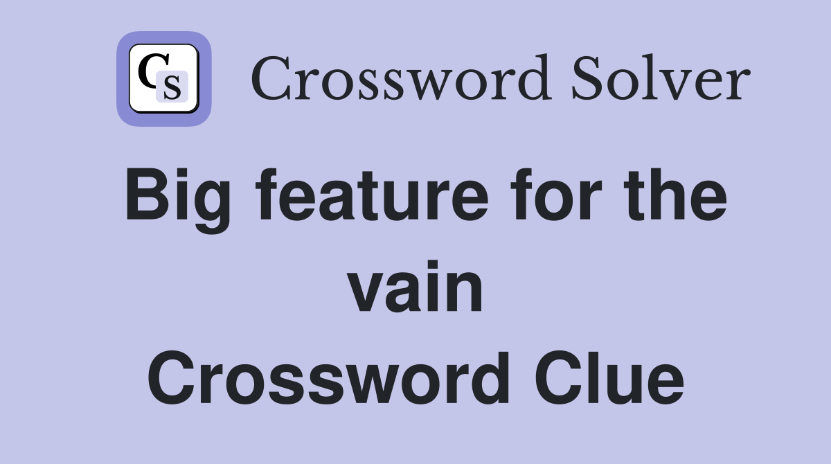 Big feature for the vain Crossword Clue
