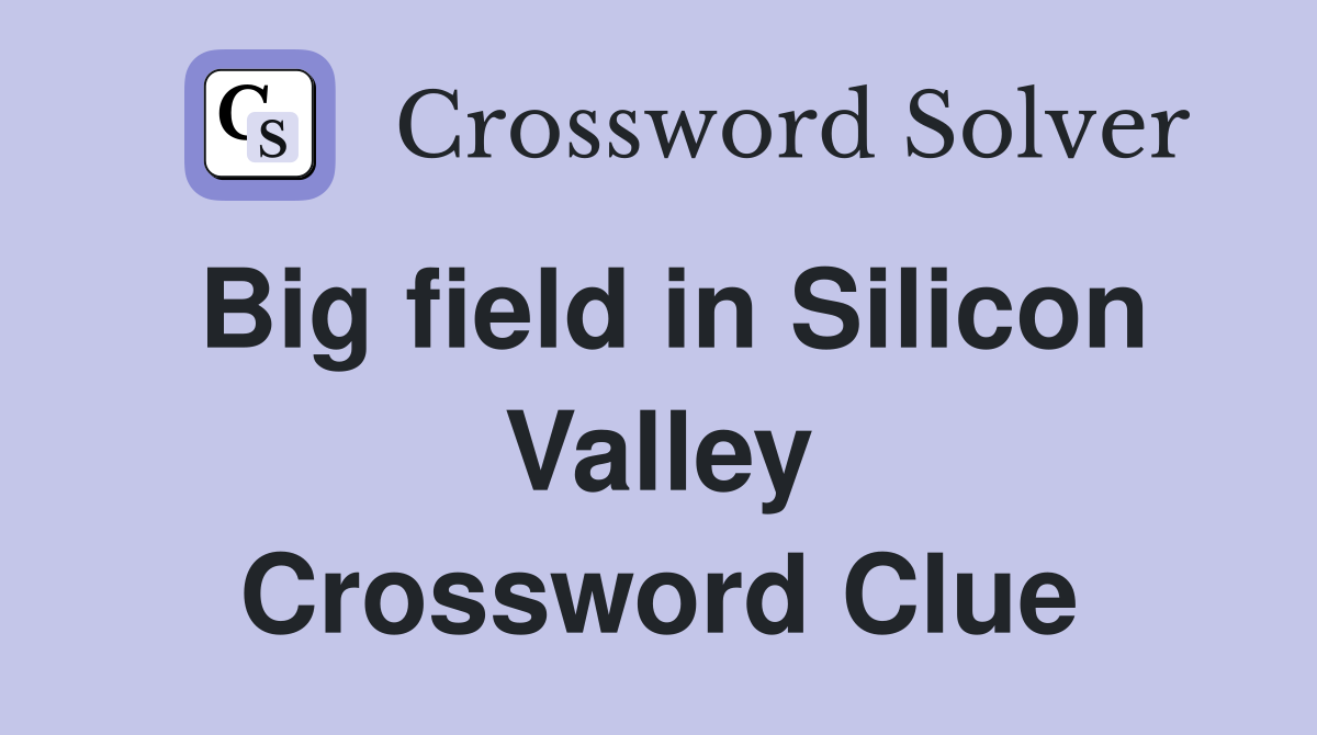 Big field in Silicon Valley Crossword Clue
