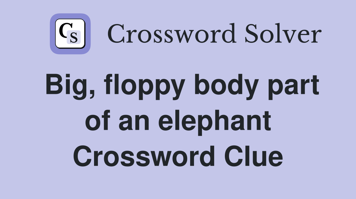 Big, floppy body part of an elephant Crossword Clue