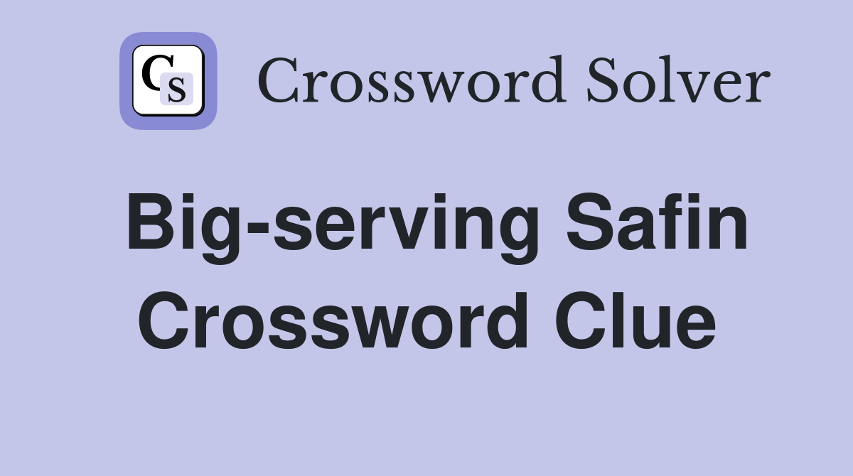 Big-serving Safin Crossword Clue
