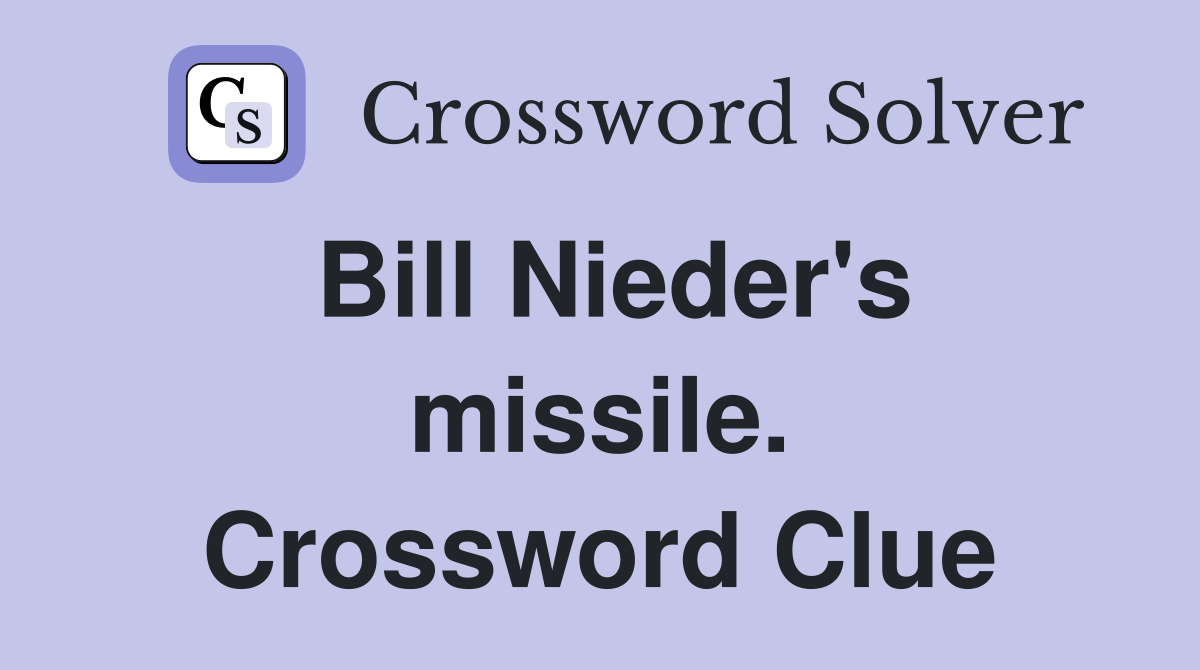 Bill Nieder's missile. Crossword Clue