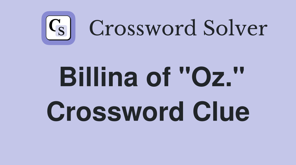 Billina of "Oz." Crossword Clue