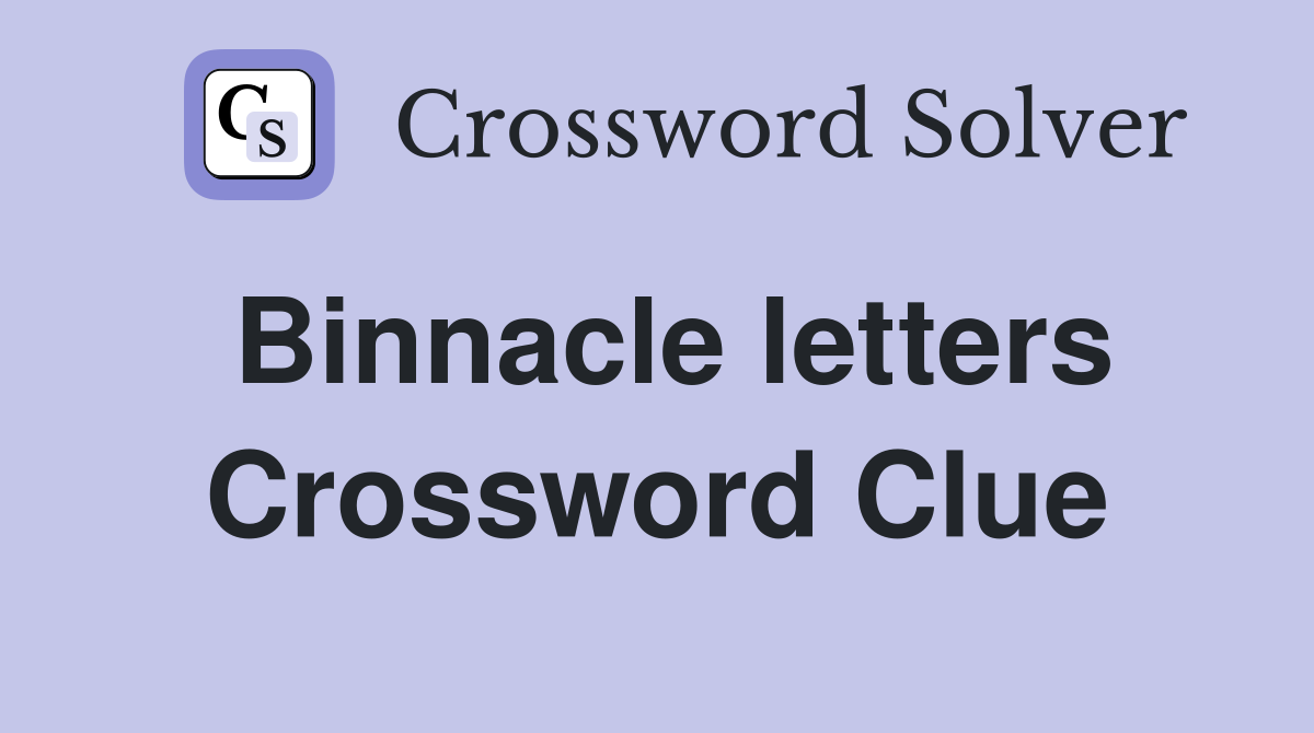 Binnacle letters Crossword Clue