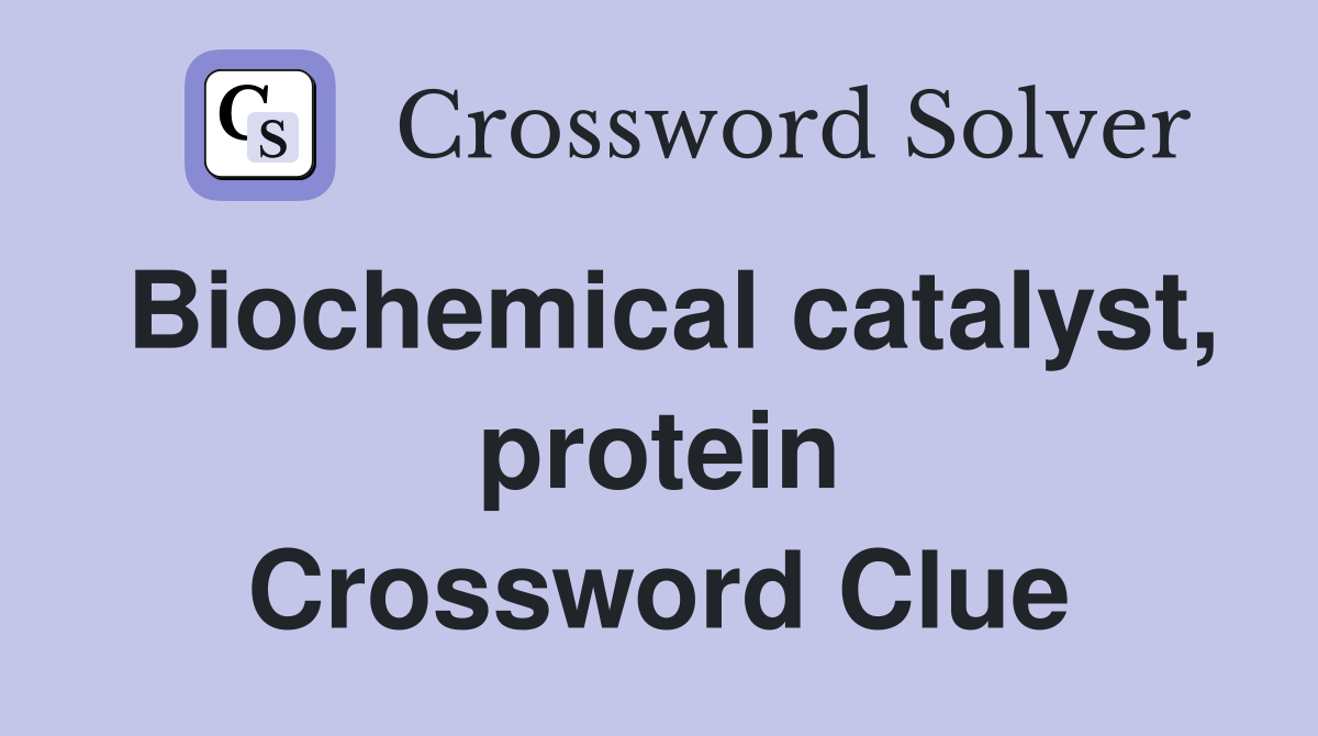 Biochemical catalyst, protein Crossword Clue
