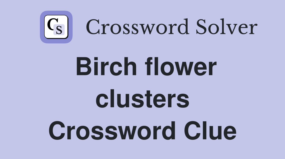 Birch flower clusters Crossword Clue