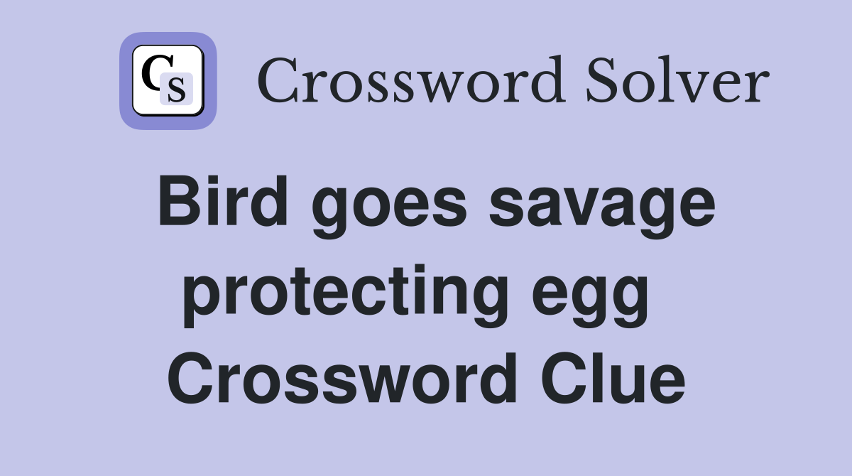 Bird goes savage protecting egg  Crossword Clue