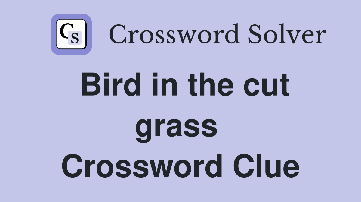 Bird in the cut grass  Crossword Clue