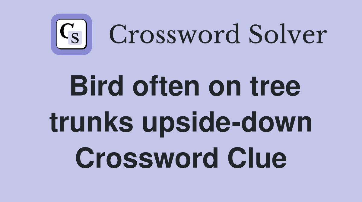 Bird often on tree trunks upside-down Crossword Clue