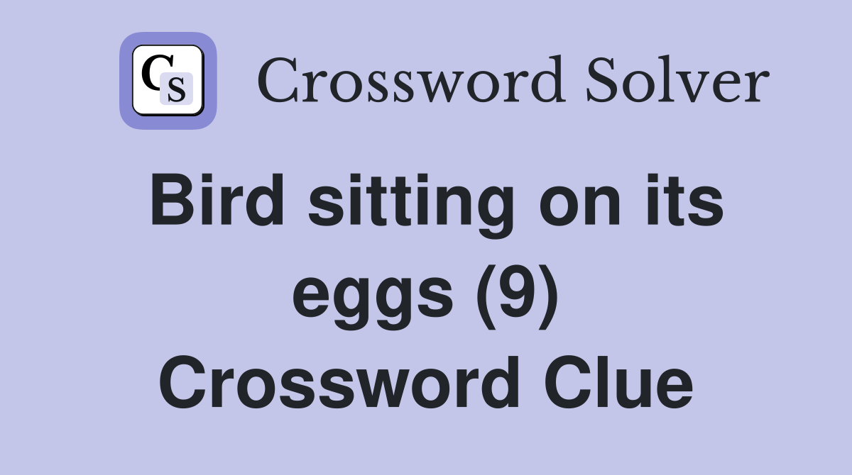 Bird sitting on its eggs (9) Crossword Clue