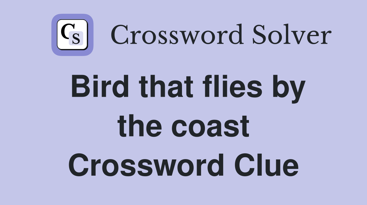 Bird that flies by the coast Crossword Clue