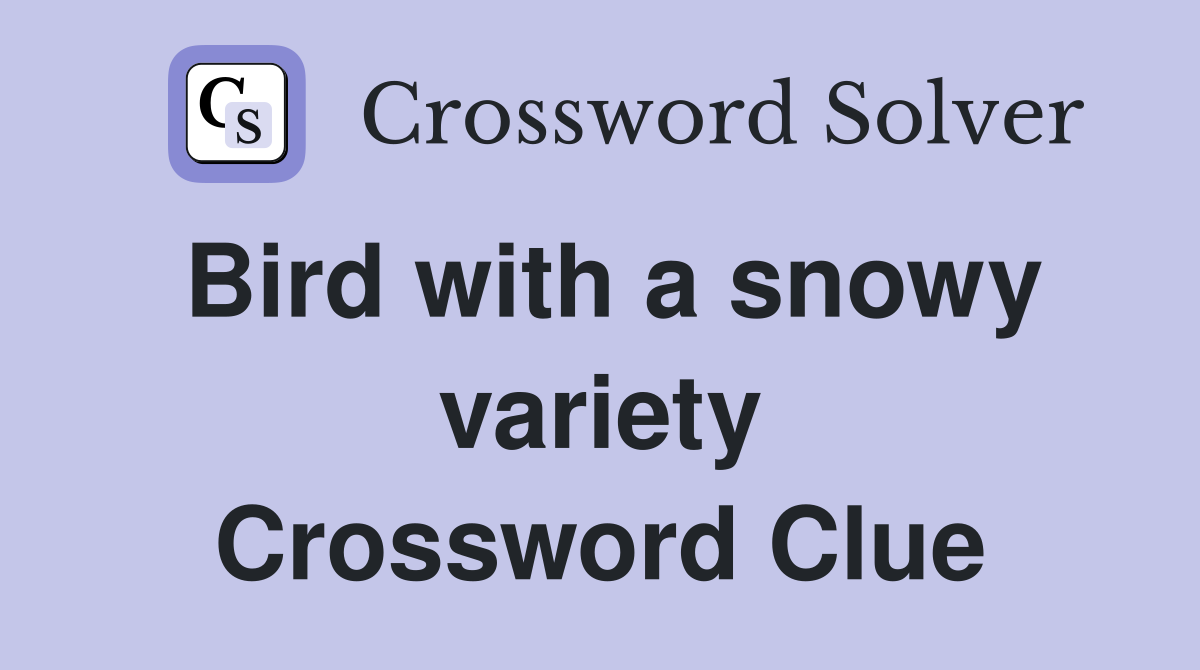 Bird with a snowy variety Crossword Clue