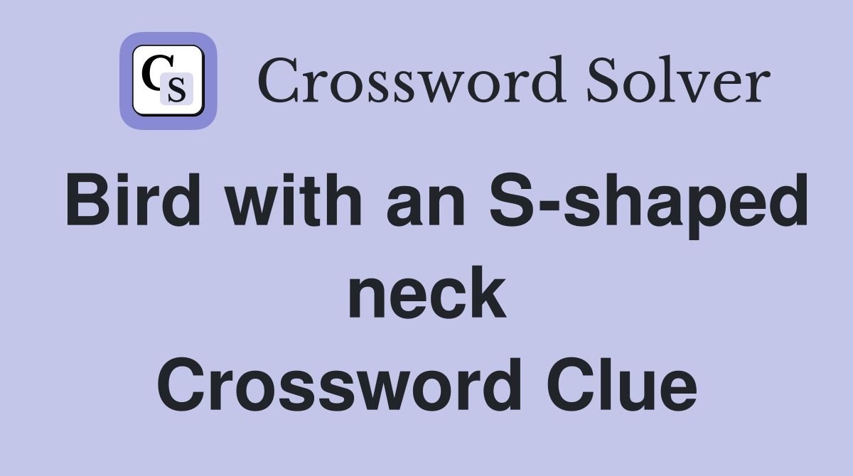 Bird with an S-shaped neck Crossword Clue