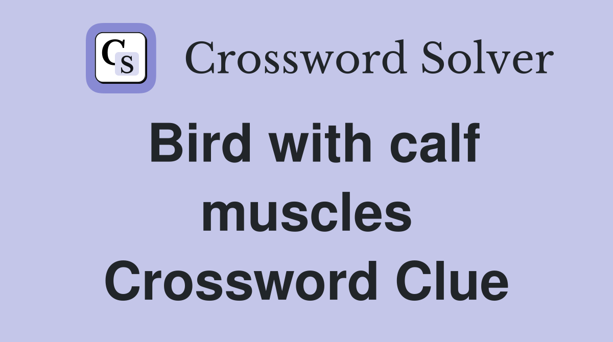 Bird with calf muscles Crossword Clue