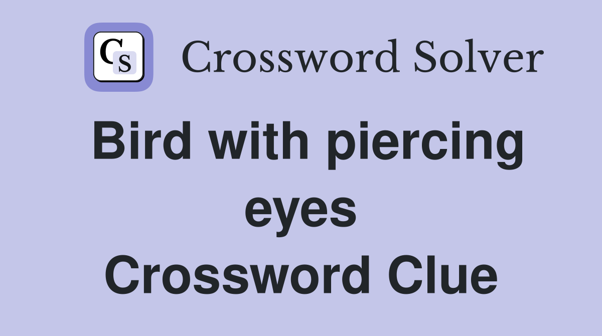 Bird with piercing eyes Crossword Clue