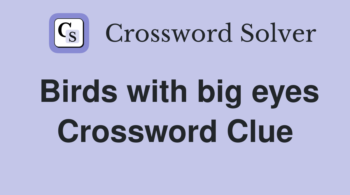 Birds with big eyes Crossword Clue