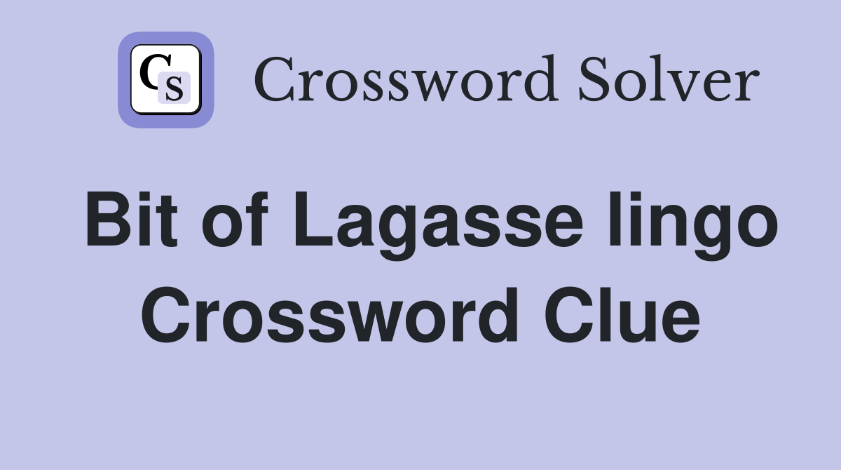 Bit of Lagasse lingo Crossword Clue