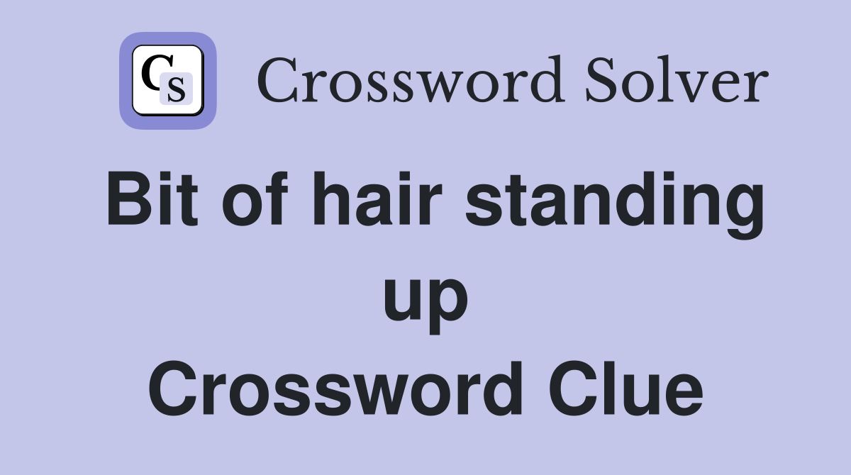 Bit of hair standing up Crossword Clue