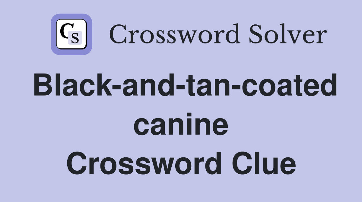 Black-and-tan-coated canine Crossword Clue