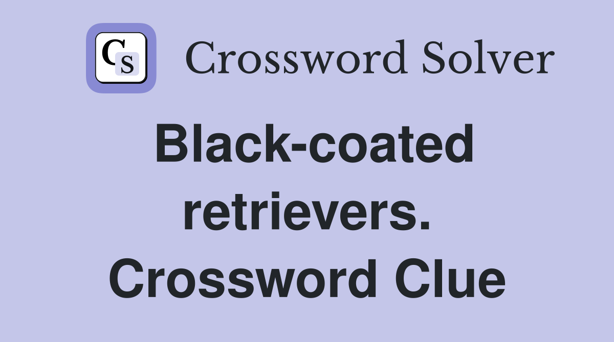 Black-coated retrievers. Crossword Clue
