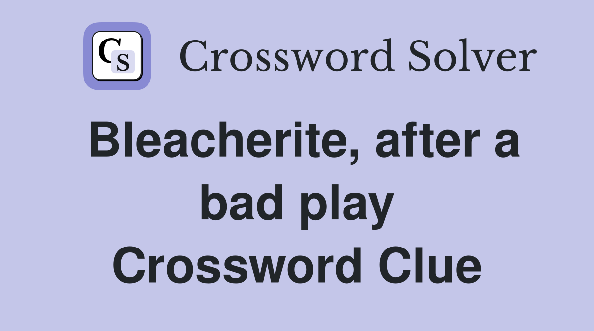 Bleacherite, after a bad play Crossword Clue