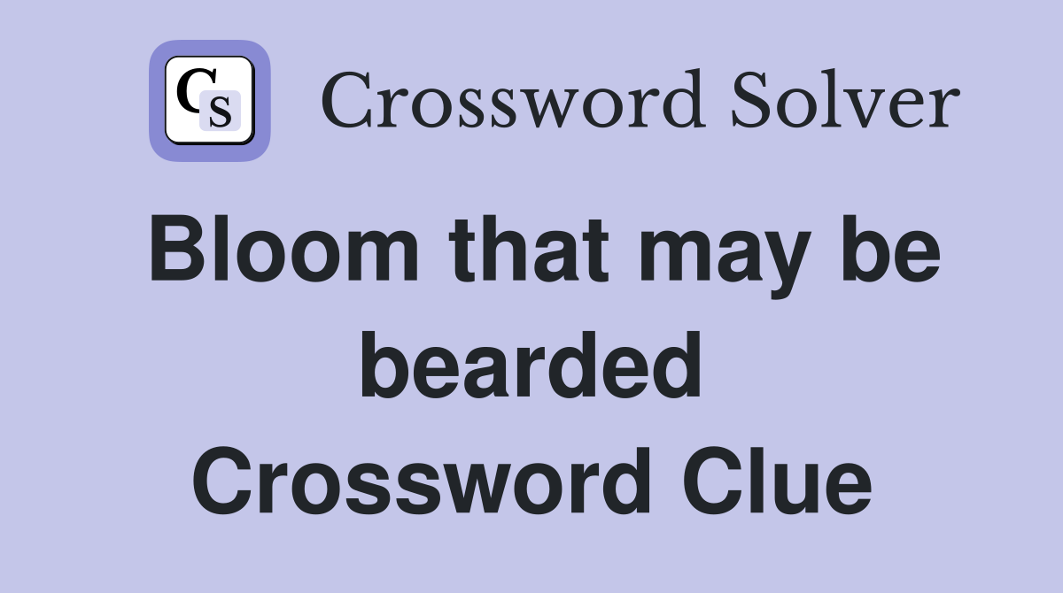 Bloom that may be bearded Crossword Clue