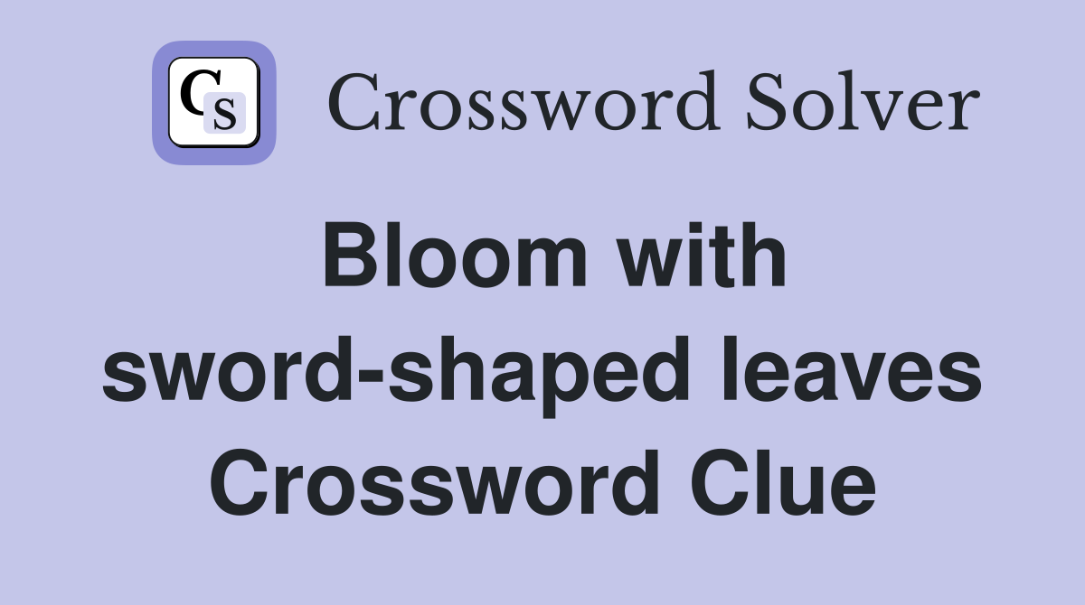 Bloom with sword-shaped leaves Crossword Clue