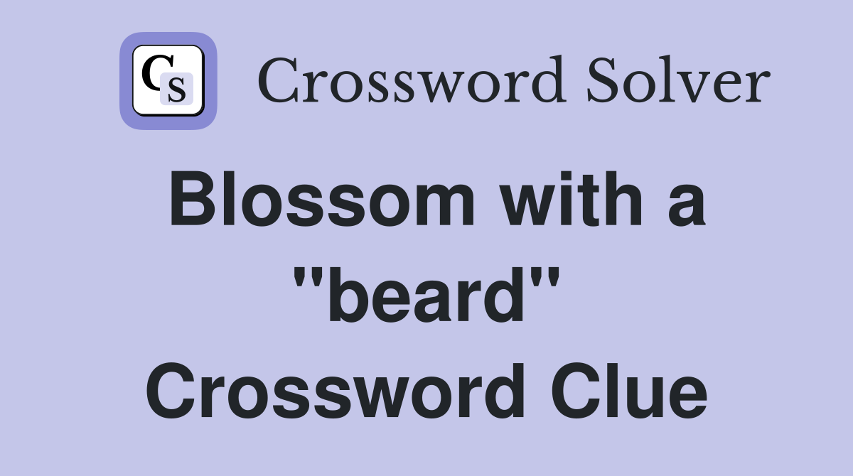 Blossom with a "beard" Crossword Clue
