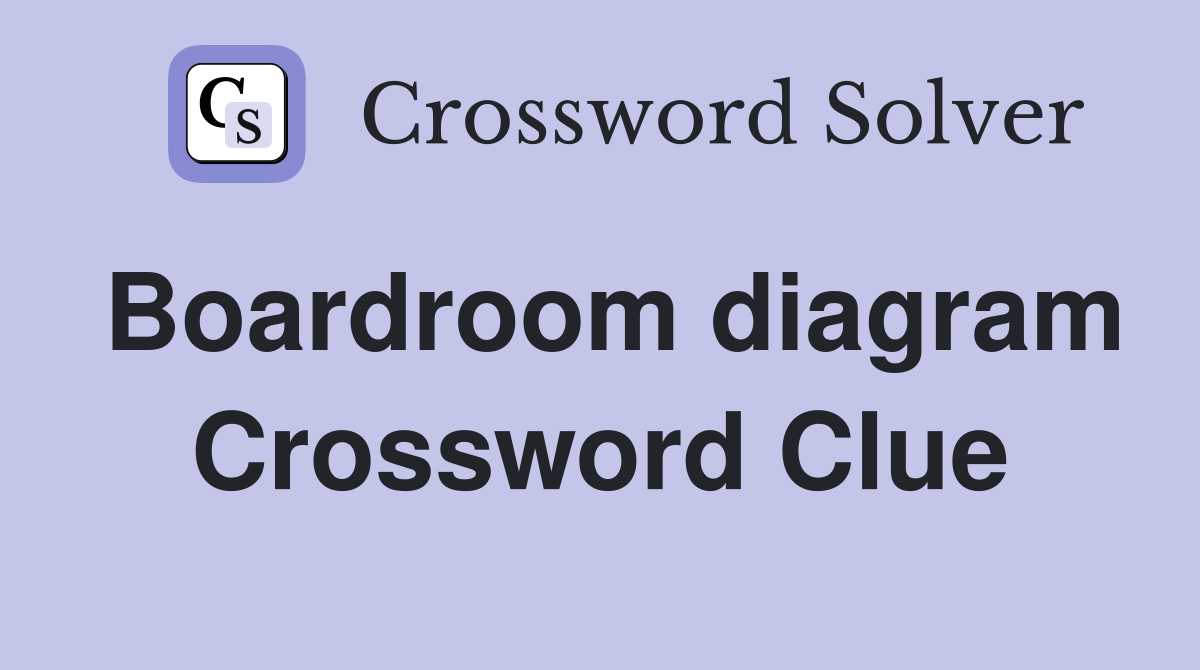 Boardroom diagram Crossword Clue