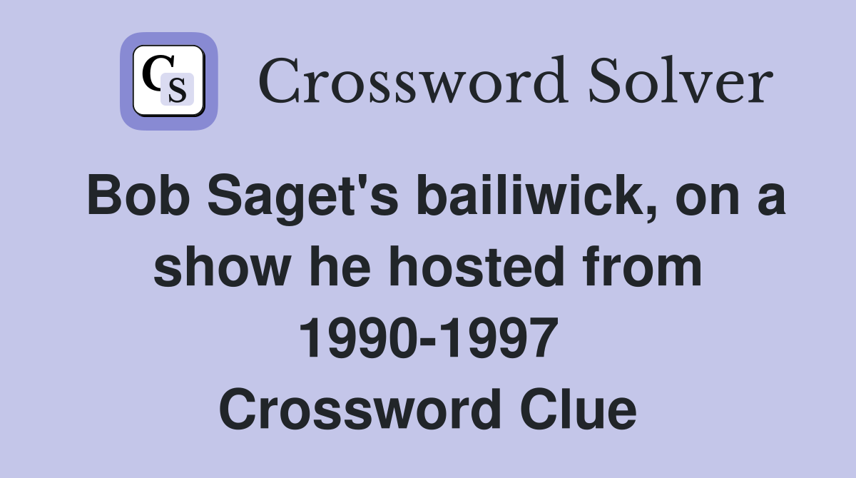 Bob Saget's bailiwick, on a show he hosted from 1990-1997 Crossword Clue