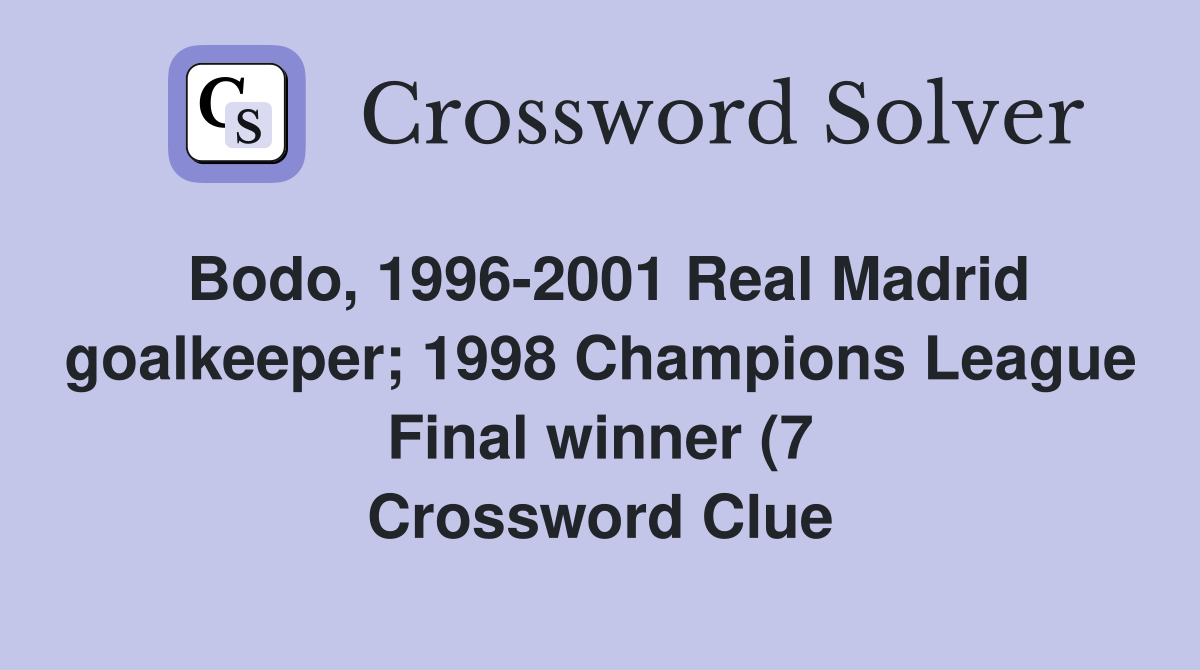Bodo 1996 2001 Real Madrid goalkeeper 1998 Champions League Final Bodo 1996 2001 Real Madrid goalkeeper 1998 Champions League Final