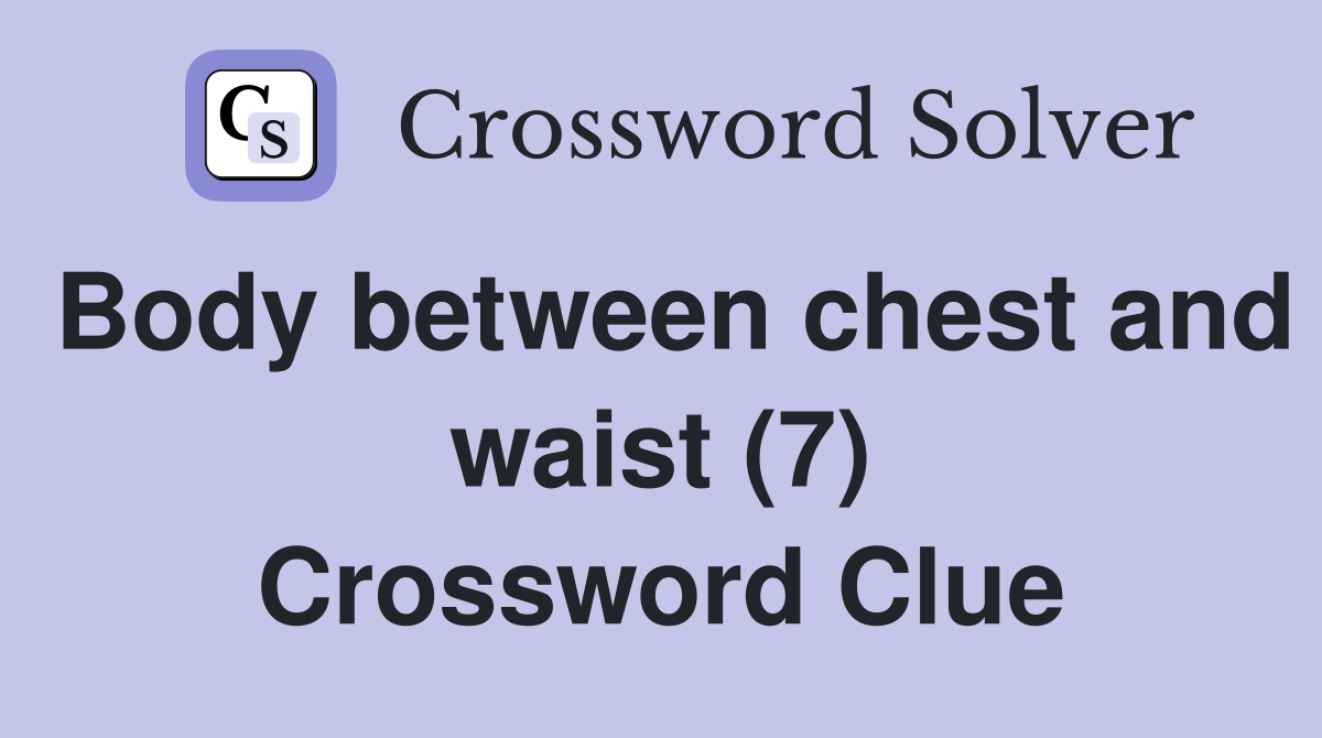 Body between chest and waist (7) Crossword Clue
