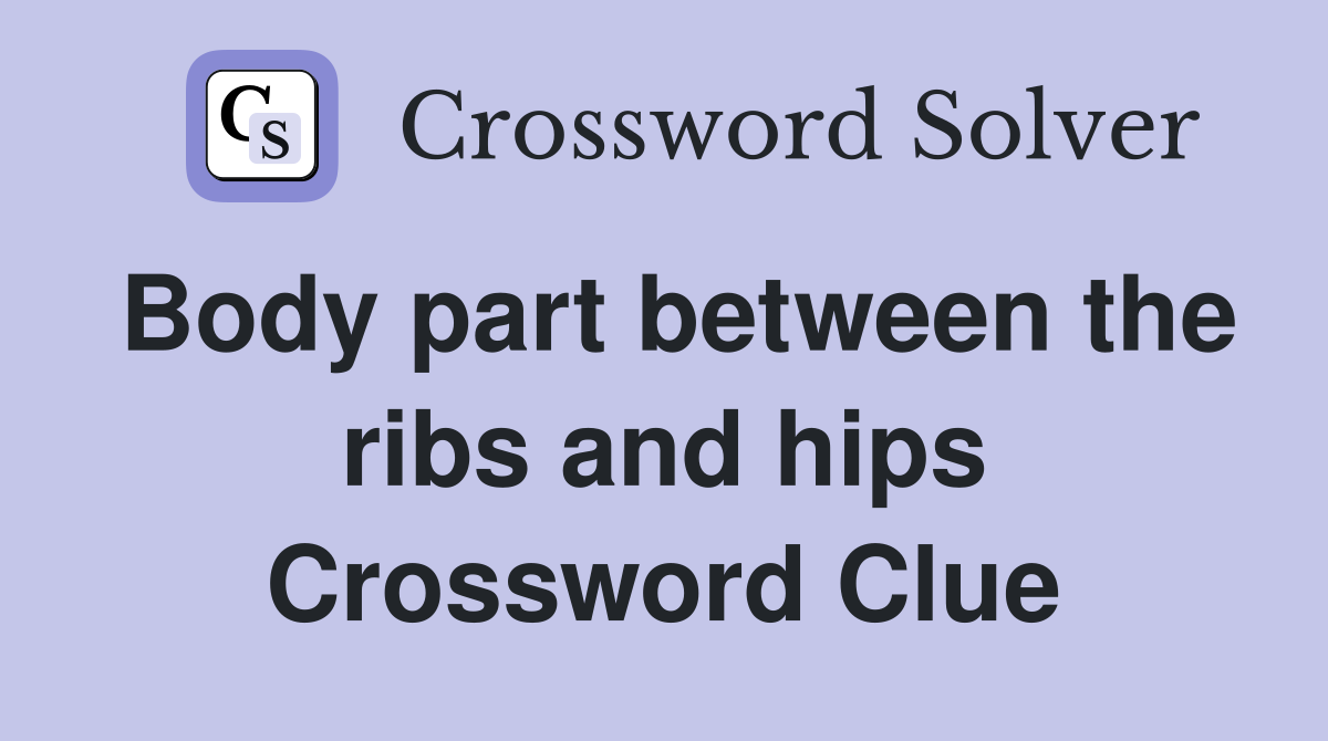 Body part between the ribs and hips Crossword Clue