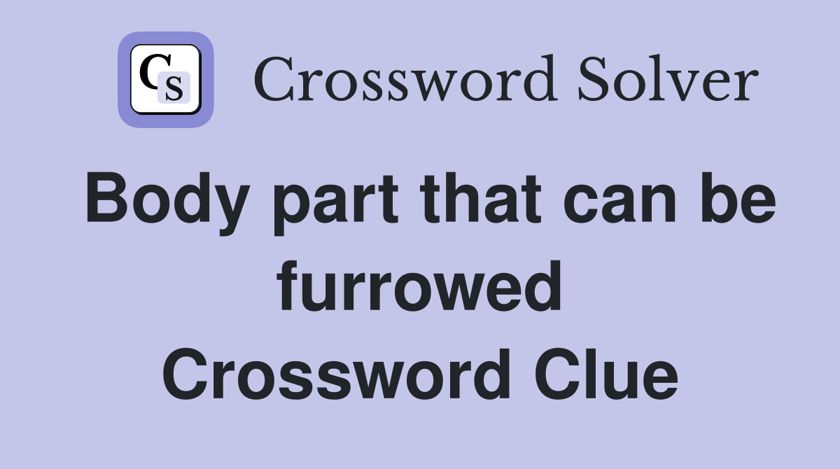 Body part that can be furrowed Crossword Clue