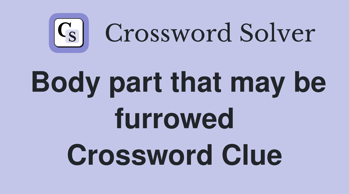 Body part that may be furrowed Crossword Clue