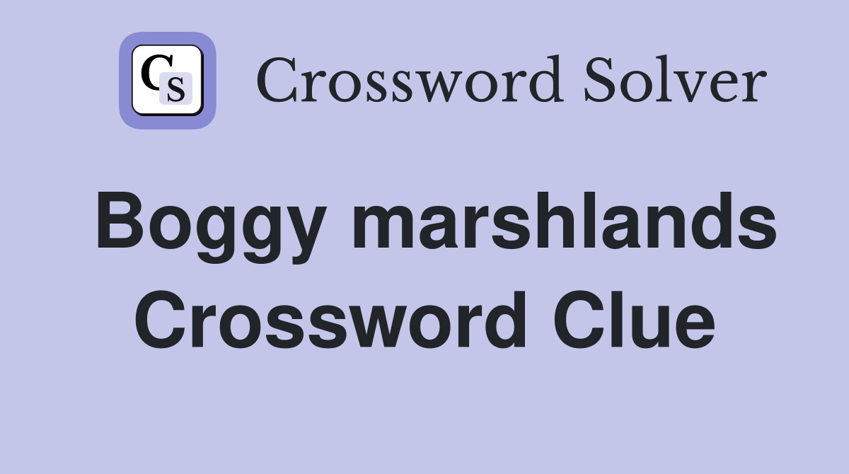 Boggy marshlands Crossword Clue