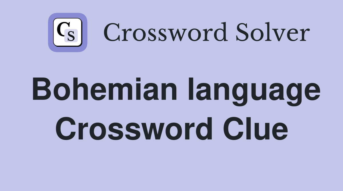 Bohemian language Crossword Clue