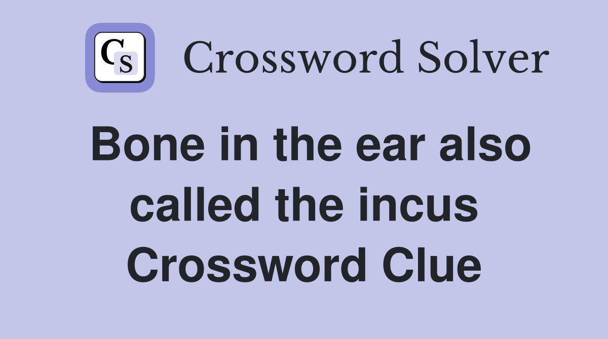 Bone in the ear also called the incus Crossword Clue