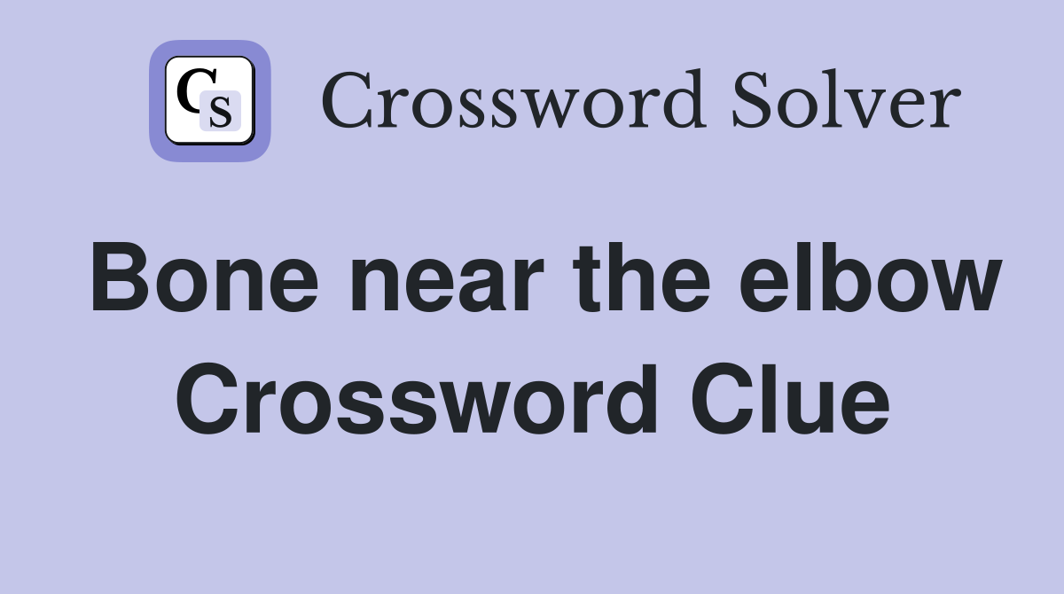 Bone near the elbow Crossword Clue