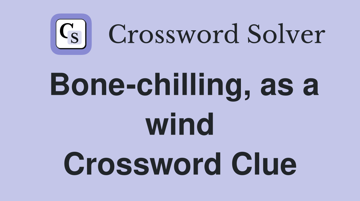 Bone-chilling, as a wind Crossword Clue