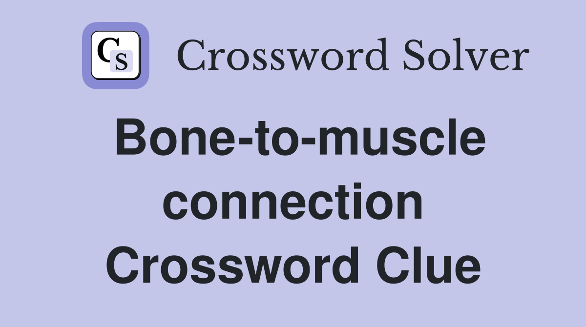Bone-to-muscle connection Crossword Clue