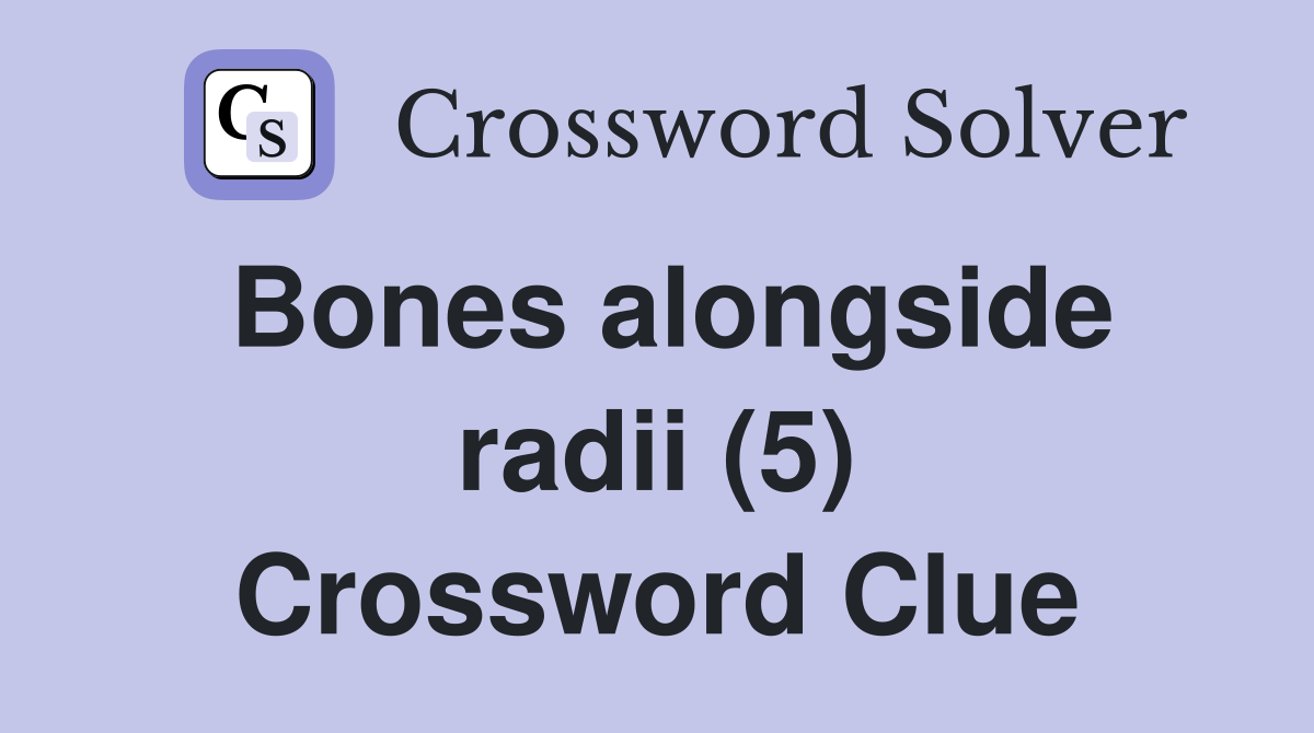 Bones alongside radii (5) Crossword Clue