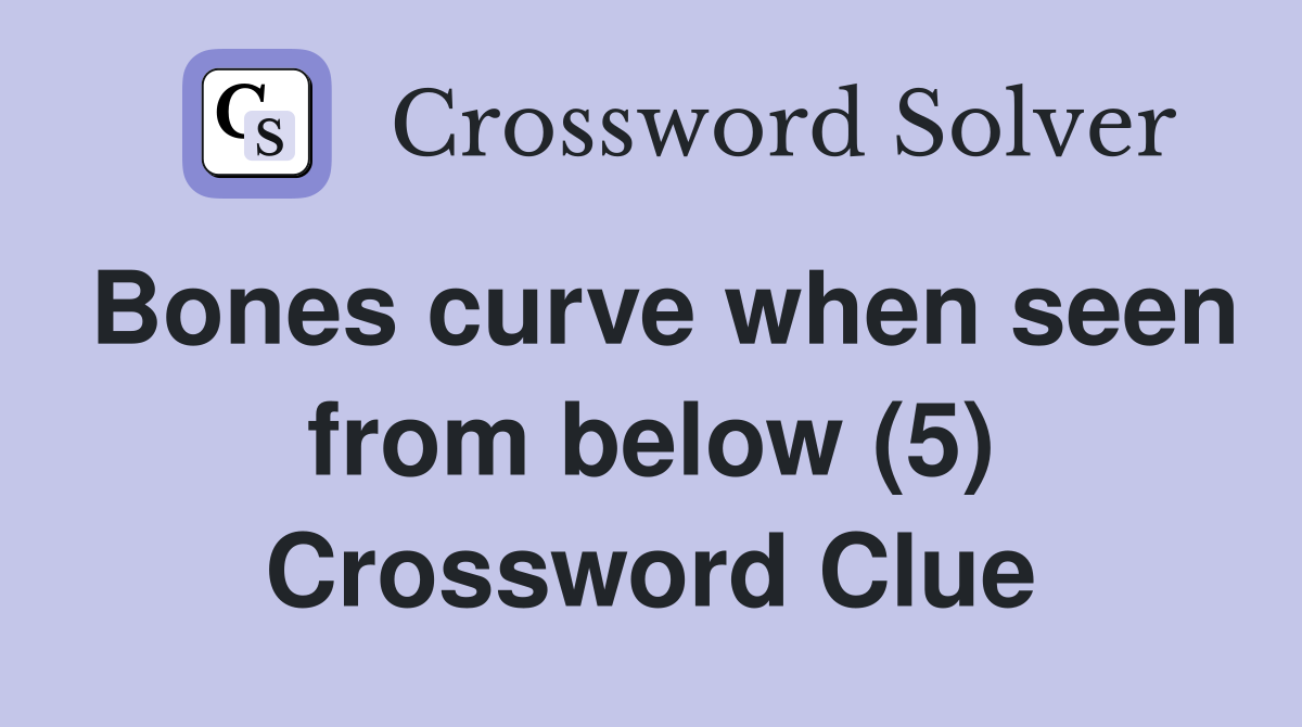 Bones curve when seen from below (5) Crossword Clue