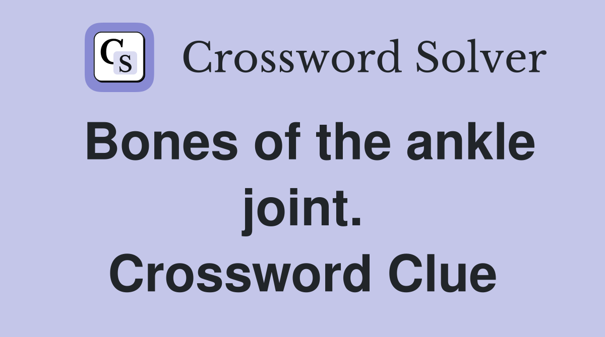 Bones of the ankle joint. Crossword Clue