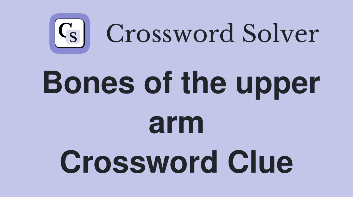 Bones of the upper arm Crossword Clue