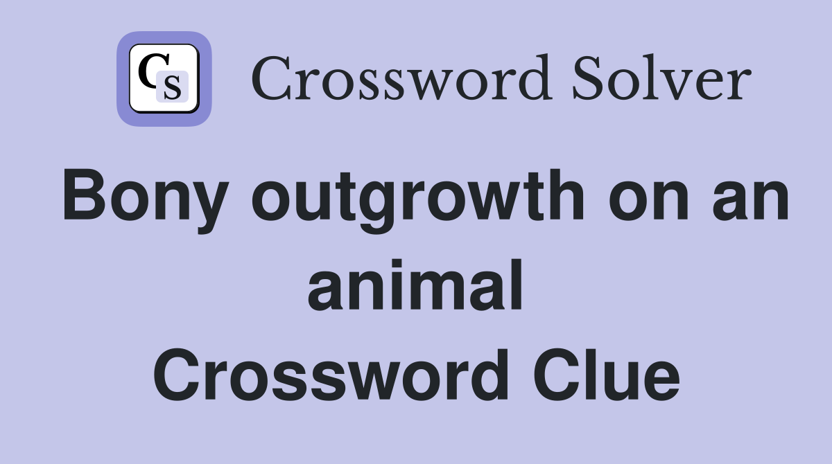 Bony outgrowth on an animal Crossword Clue