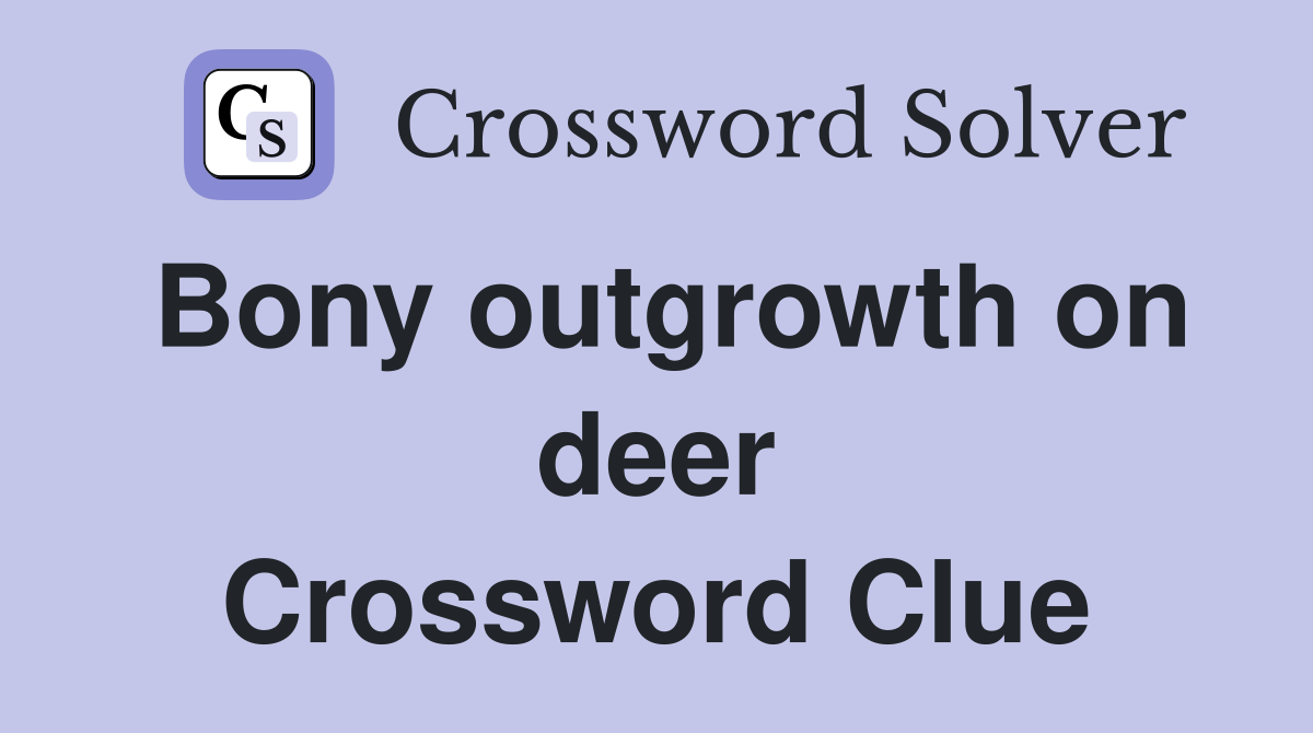Bony outgrowth on deer Crossword Clue